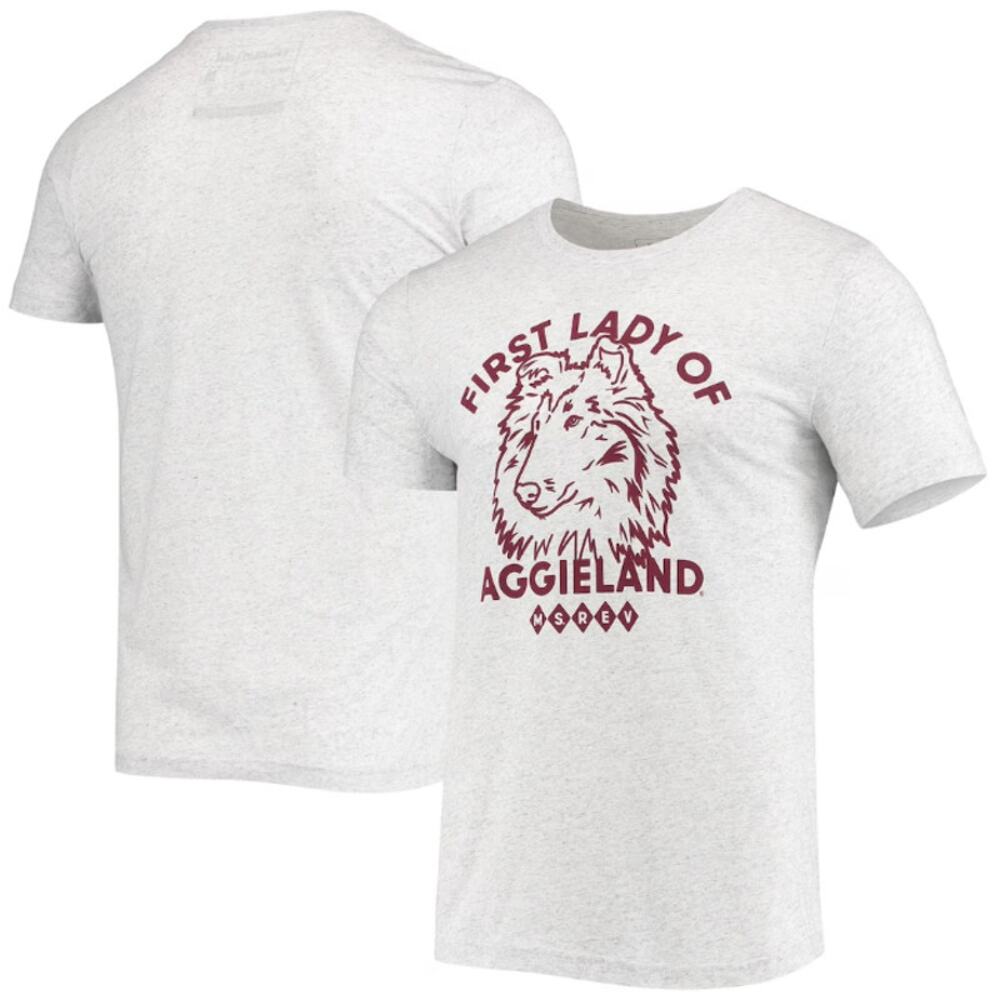 HOMEFIELD Men Texas A&M Aggies Vintage First Lady Of Aggieland Tee XL Grey NWT